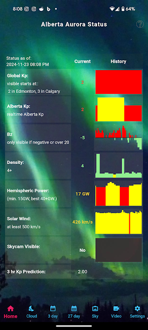 Canada Aurora Status Pro Screenshot 0