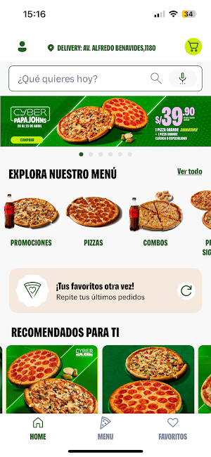 Papa Johns Perú Screenshot 0