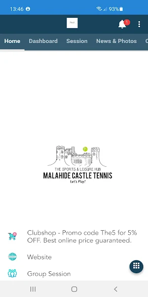 Malahide Castle Tennis Screenshot 0
