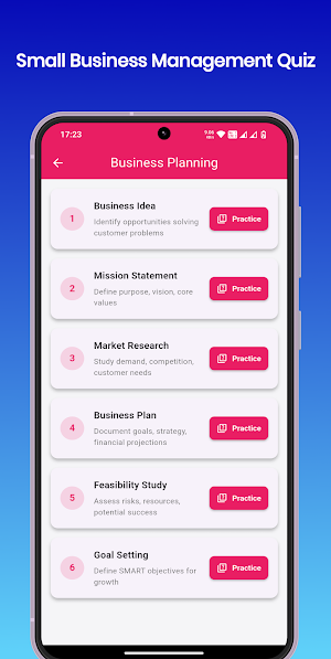 Small Business Management Quiz Screenshot 1