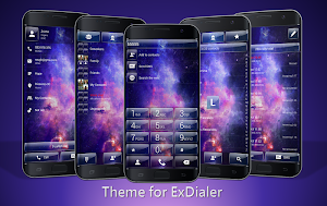 Dialer theme Galaxy Glass Screenshot 0