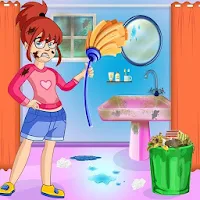 Girl House Cleaning: Messy Home Cleanup
