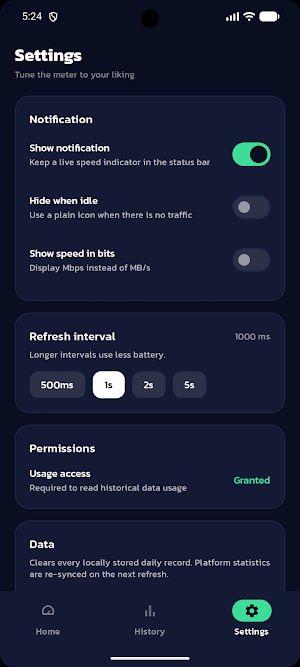 Internet Speed Meter Screenshot 2
