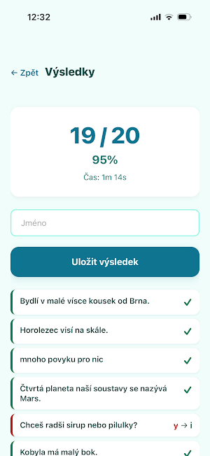 Vyjmenovaná slova Screenshot 3