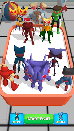 Merge Blue Monster Superhero Screenshot 0