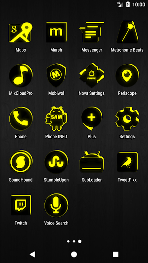 Flat Black and Yellow Icon Pack ✨Free✨ Screenshot 3