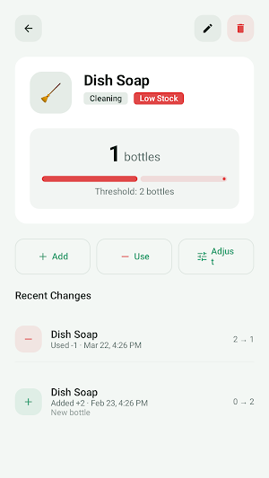 Home Supply Tracker Screenshot 0