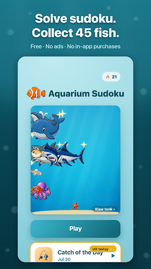 Aquarium Sudoku: Brain Puzzle Screenshot 0