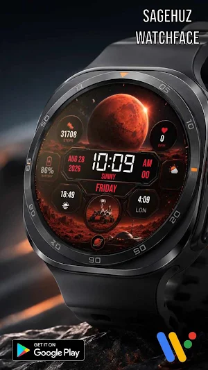 A136 Mars Watch Face Screenshot 1