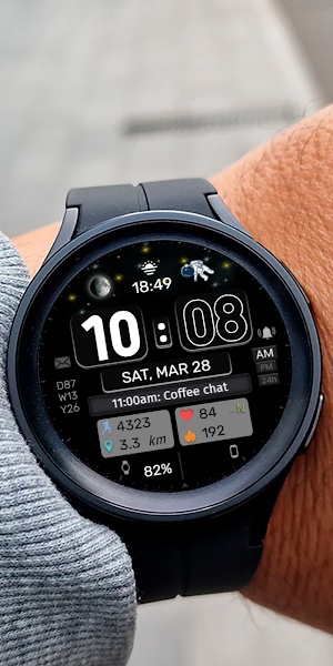Digital Cosmic Watch face Screenshot 1