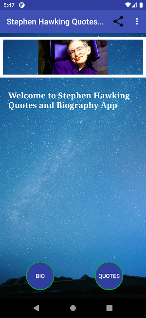 Stephen Hawking Quotes and Bio Screenshot 1
