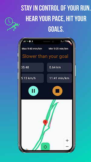 Steady Pace - Audio Pace Coach Screenshot 0