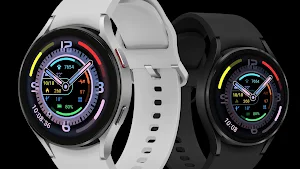 Flat Colorful Black For WearOS Screenshot 3
