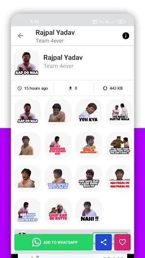 Hindi stickers for Whatsapp Screenshot 1