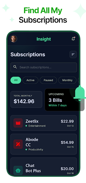Subscription Tracker & Manager screenshot 2