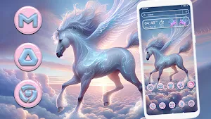 Pink Flying Unicorn Theme Screenshot 0