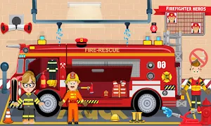 Pretend Play Town Fire Station: Small City Fireman Screenshot 0