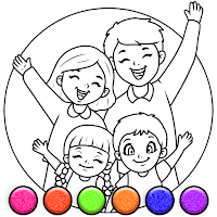 Happy Family Coloring Game