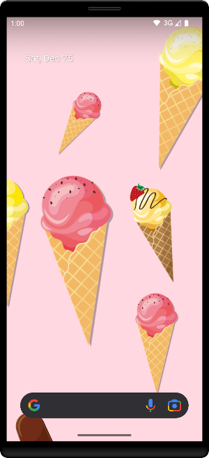 Ice Cream Live Wallpaper Screenshot 0
