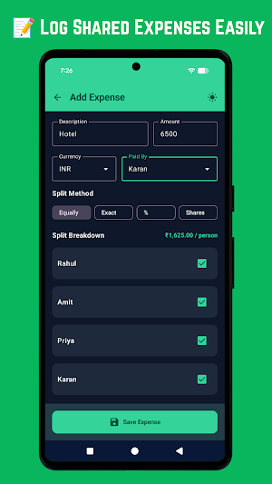 Split Expense Calculator Screenshot 1
