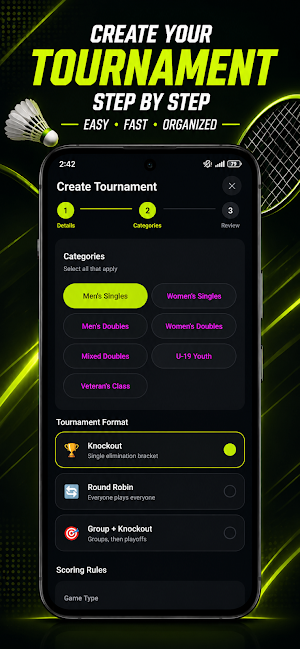 Badminton Tournament Maker Screenshot 2