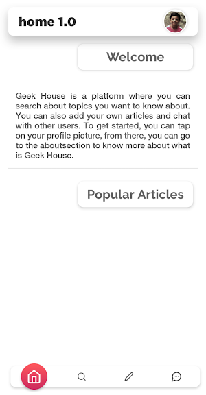 Geek House - A Knowledge Sharing Platform Screenshot 1