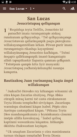 Quechua Corongo, Peru – Bible Screenshot 2