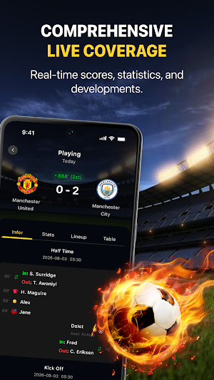 GoalTrack: Football Live Score Screenshot 1