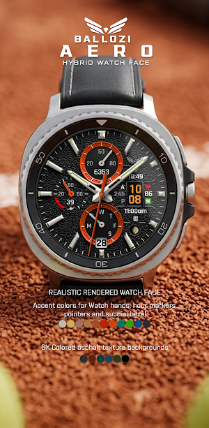 Ballozi AERO Hybrid Watch Face Screenshot 0