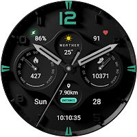 Circular Black Watch Face