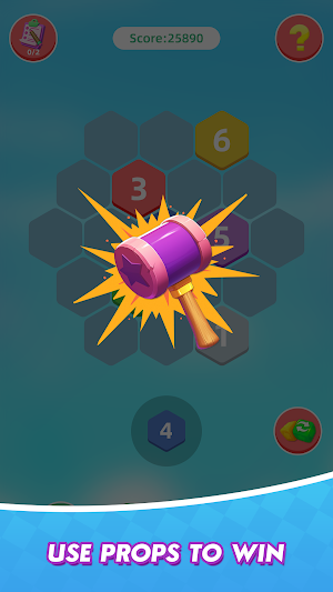 Number Hexa: Merge Puzzle Screenshot 2