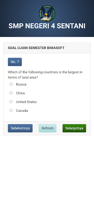 Exam Client SMPN 4 SENTANI v5 Screenshot 1