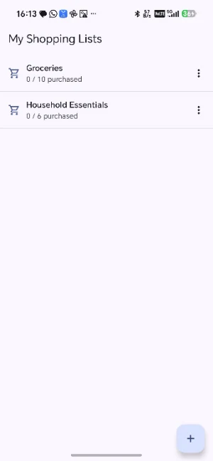 Shopping List Screenshot 1