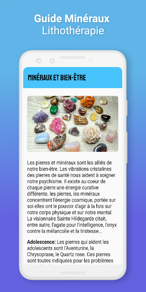 Guide Minéraux Lithothérapie Screenshot 0