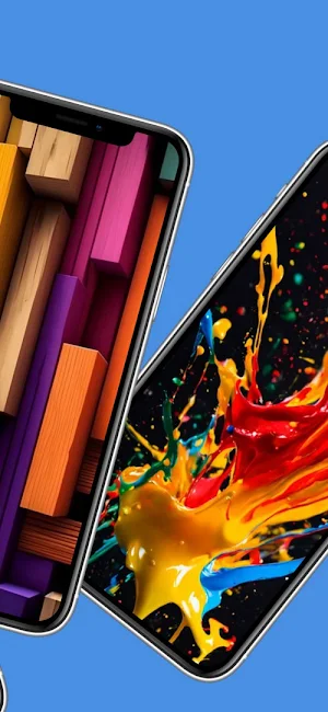 Neon Colored Shapes Wallpapers Screenshot 1