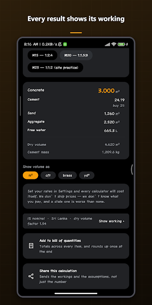 Civil Calc Screenshot 1