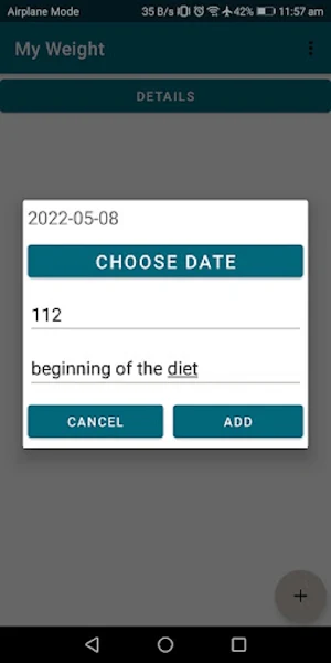 My weight Screenshot 2