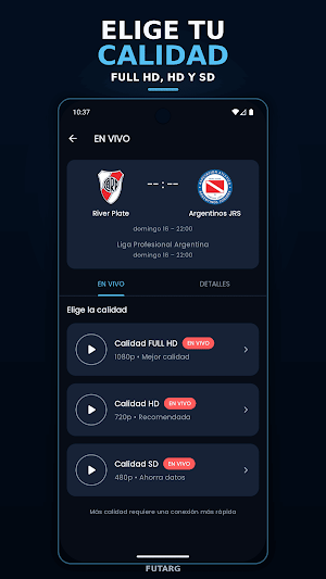 FUTARG: Partidos de Hoy Screenshot 1