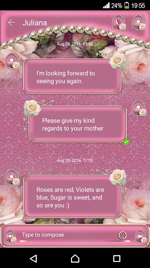 Easter Greetings Go SMS Theme Screenshot 0
