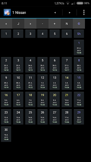 Jisrael Kalender Screenshot 1
