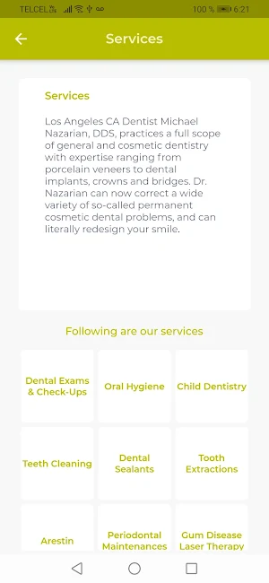 Michael Nazarian DDS Screenshot 2