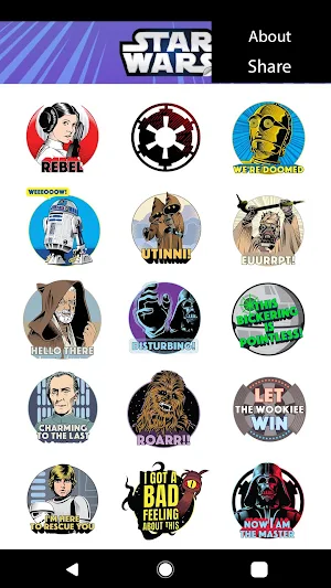 Star Wars Stickers: 40th Anniversary Screenshot 2