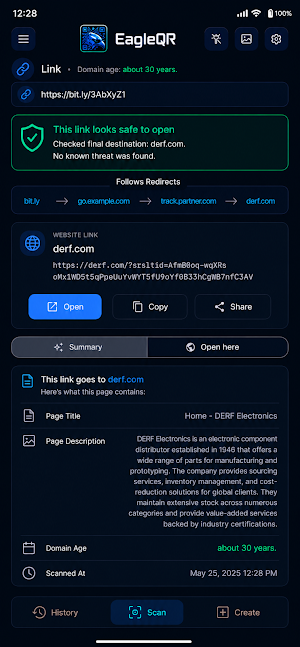 EagleQR: Eagle QR Scanner Screenshot 0