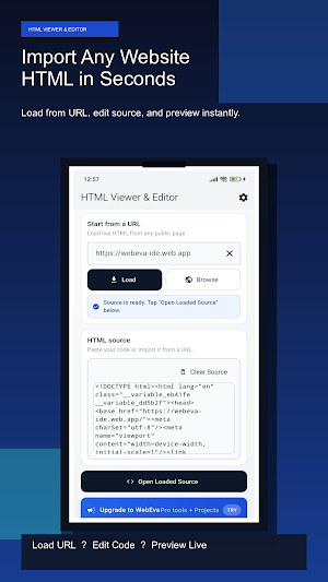 HTML Viewer & Editor - Code Screenshot 0