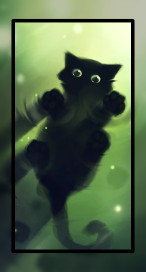 Black Cat Wallpaper Cute HD Screenshot 2