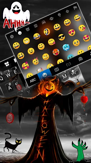 Halloween Monster Keyboard Background Screenshot 2