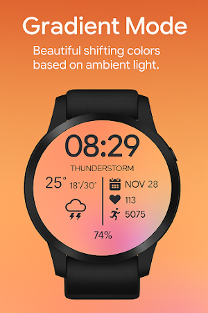 Clean Digital Snow Time Watch Screenshot 3