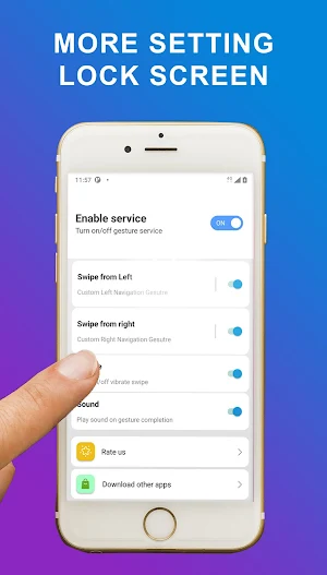 Swipe Back Full Screen Gesture Screenshot 1