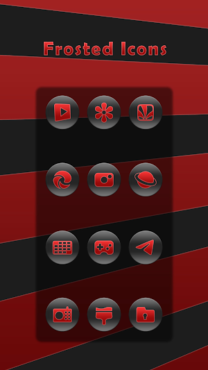 Frosted Red On Gray Icons Screenshot 2