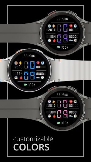 DADAM107 Digital Watch Face Screenshot 2
